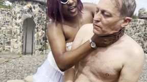 Wanker fucking the cannon barrel - Extreme humiliation and ballbusting