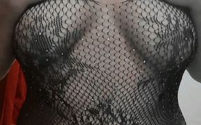 Whore plays with her dildo