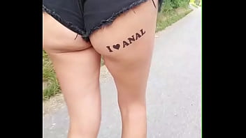 I Love anal tattoo on ass walk Milf Sandra