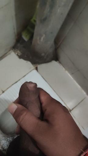Indian boy masturbating in bathroom