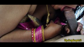 sex with Indian sister-in-law in pink saree - Desi gorgeous bhabhi bed share sex