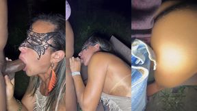 hotwife que adora dogging voltou ao pasmado: deu no pelo e acabou com duas gozadas na bucetinha e uma na boca