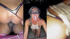 hotwife que adora dogging voltou ao pasmado: deu no pelo e acabou com duas gozadas na bucetinha e uma na boca