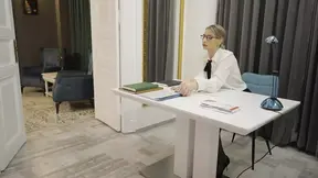 Naughty MILF secretary gets fucked and gives head at work