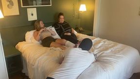 Vegas Foot Slave Surprise Harley T and Goddess Jordyns VIP Treatment