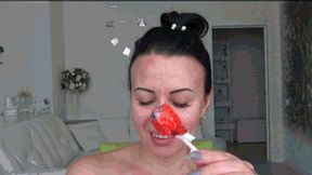 I will suck and lick a lollipop like your penis c