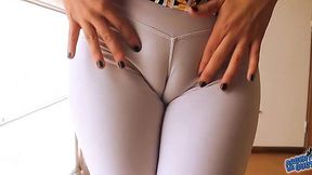 Blonde Bombshell with an Incredible Cameltoe