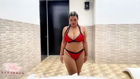 POV - Squirt - Rough sex with my dad-in-law in the outdoor jacuzzi - Savannah Watson