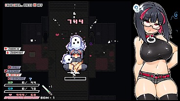 Rignetta's Adventure [ Monsters Hentai Game ] Ep.7 goth girl gangbang by ghosts !