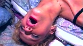 Mature Blonde Stretched Wide in Sloppy Anal Rosebud Action