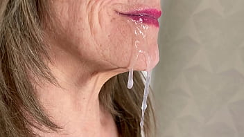 Granny milf blowjob sucking swallow semen handjob  taboo fetish