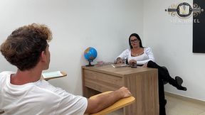 spoiled indisciplined fuck and creampie his hot teacher in time, in the classroom! complete!