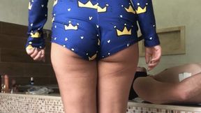 sanding the soles, food the slave- pedicure slave