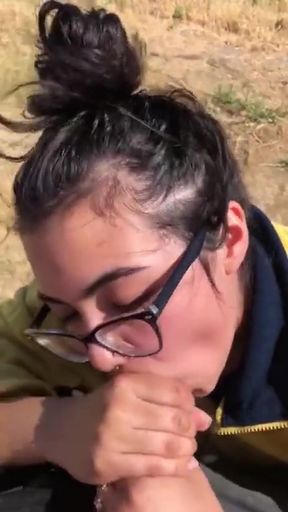 Teen Latinas take public girlfriend blowjobs