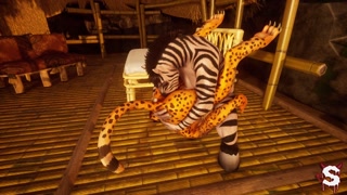 Cheetah girl has lesbian sex with her furry friend in hot Wild Life sex