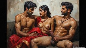 Naught indian girl sucking her stepbrother and her stepfather dick in bathroom and hardcore fucking