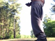 Public dick flashing at golf course