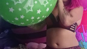 blow big and small balloons