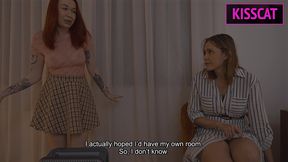 step mom and step sister share bed with step son—will a hotel mix-up ignite a taboo threesome?!