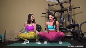 Gym Sluts Pee in Thier Yogo Pants Then on Each Other