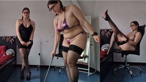 Daddy’s Good Girl – Date Night Cleaning & Tease in Black Dress