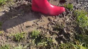 Muddy Hunter Wellies Degradation POV