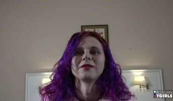 Mira Sangria's Russian Delight: A Sassy Redhead's Solo Fun
