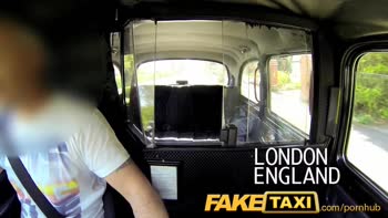 Real British Threesome in a Backseat Taxi