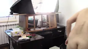 Sexy wife does housework naked. Brunette hairy pussy, big ass, big tits. Sexy mom massages herself on vibrator.