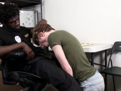 Straight teen anal fucked first time by black Officer