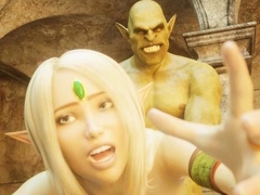 3D Elf Princesses Fucked by Orcs!