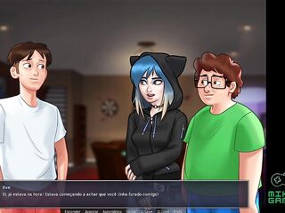 2D Porn Game, Summertime Saga episode 99 - Eve singing and we look at her boobs