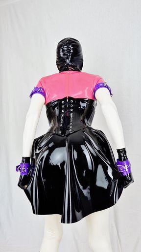 Black latex dress