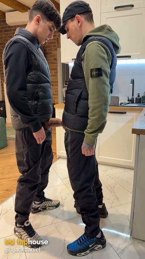Came Back From Outside and Emptied Full Dicks on Black Pants