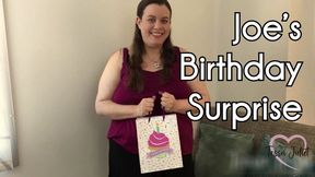 Joe's Birthday Surprise - Tessa Juliet - BBW Tessa surprises you with a strap-on for your birthday - BBW POV strapon