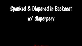 ABDL Audio Wetting pants, spanked and diapered in backseat