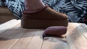 HEAVY COCK CRUSH WITH TWO PAIRS OF CHUNKY SLIPPERS MY COZY SLIDES ON GLASS AND A BAREFOOT RUINED CUM SHOT CAM 4 PT1