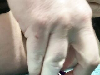 Crossdressing with anal beads