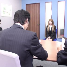 creampie at the job interview! Japanese bitch is she pregnant? Ass fuck! Pussy, wet pussy, teen 18, 18YO, wet teen, tigh