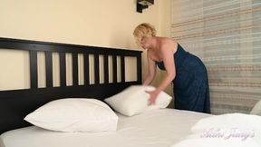 Judy's - Big Booty Mature Amateur GILF Aliona Rubs Her Mature Hairy Bush
