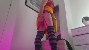 Sheer showing off her bulging little ass