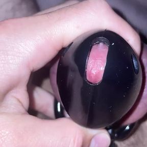 6 minutes chastity cage masturbation without cum shot