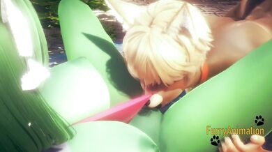 Pokemon Hentai - Gardevoir & Eevee Yiff 1/2