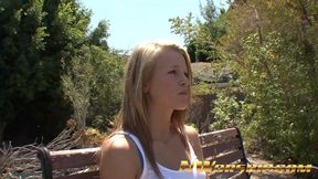Little blonde bitch fucking with black stepdaddy