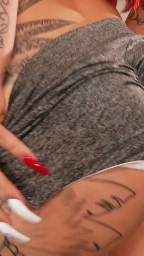 Your busty crush Santana Red gives you JOI and gets herself off
