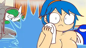 Voluptuous Cartoon Vixen Teases Mate in Sultry Sauna Fantasy Encounter