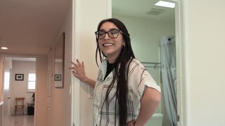 aRealtor babe in cute glasses getting fucked in a POV scene