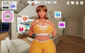 Mansion Days TABOO Hentai Game Ep.5 fucking STEPMOM THROAT in the LAUDRY ROOM while her DAUGHTERS are in the ROOM NEXT DOOR !
