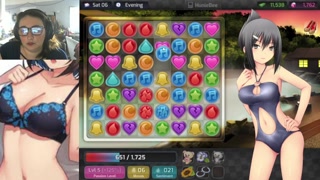 Gamergirl plays Huniepop and touches herself when she wins