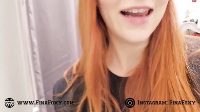 Redhead Teen Secretly Masturbates in a Public Locker Room